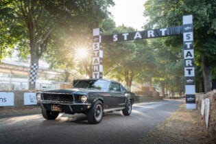 Ford Bullitt Mustang old and new at Goodwood