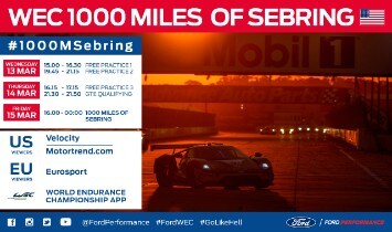 Ford’s WEC Super Season Resumes at Sebring