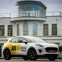 Ford Puma in AA Driving School livery.