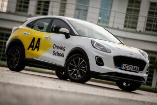 Ford Puma in AA Driving School livery.
