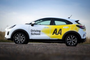Ford Puma in AA Driving School livery.