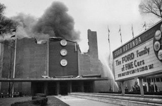 1962 Ford Rotunda fire