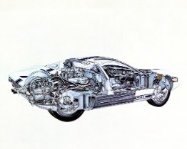 1964 Ford GT cutaway sketch
