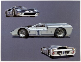 1965 Ford GT40 J-Car prototype rendering