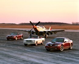 2004 and 1965 Mustang with P-51
