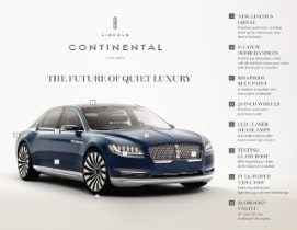 Lincoln Continental Concept Exterior Fact Sheet