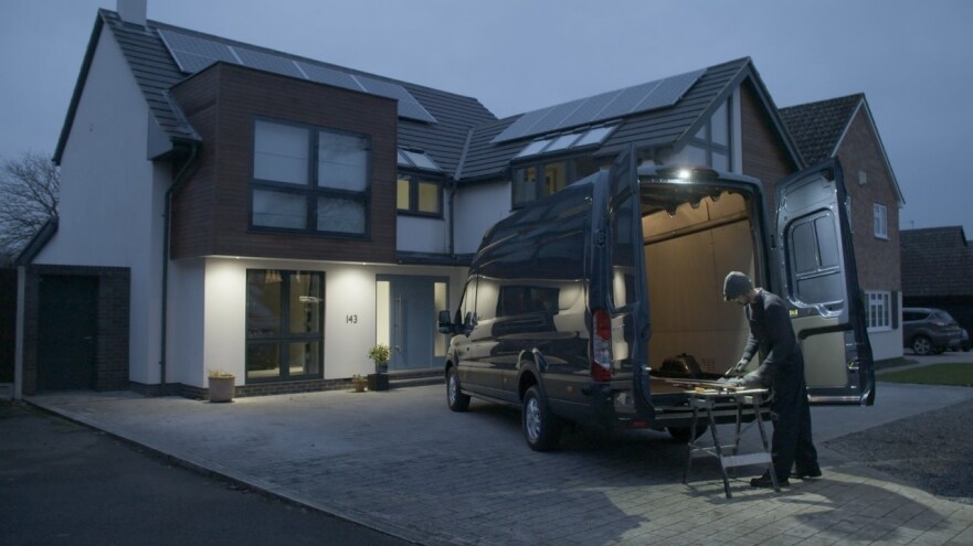 New Ford Transit Keeps Businesses Working Longer on Short Winter Days with a Powerful LED Downlighter