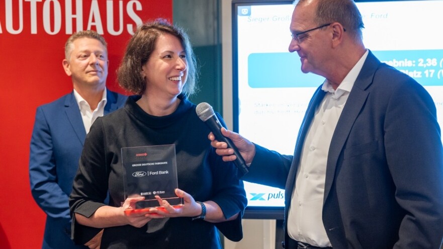 Ford Bank gewinnt den Autohaus Bankenmonitor 2024  in der Kategorie „Große Deutsche Fabrikate“