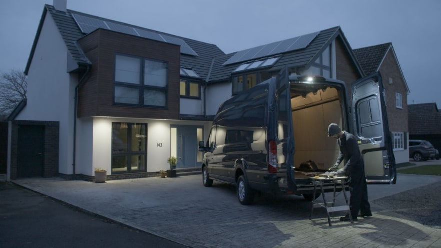 New Ford Transit Keeps Businesses Working Longer on Short Winter Days with a Powerful LED Downlighter