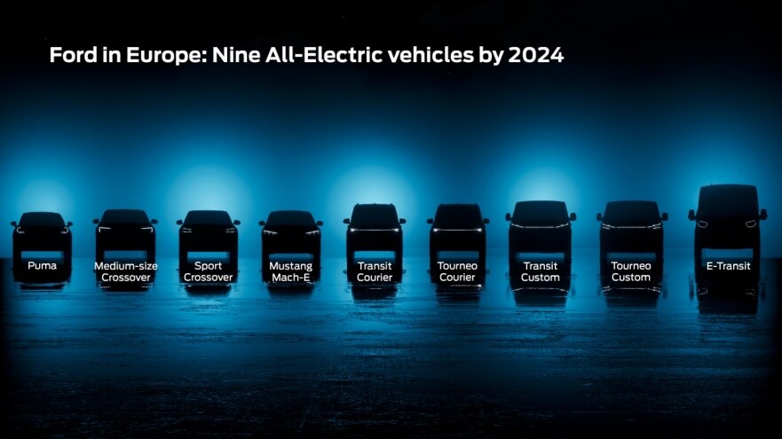 Ford Takes Bold Steps Toward All-Electric Future in Europe; 7 New Connected EVs Support Plans to Sell 600K+ EVs Annually by 2026 
