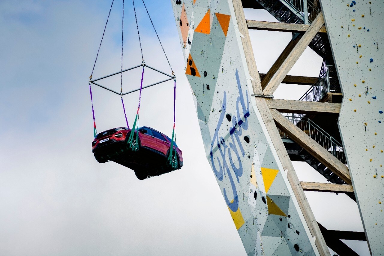 Ford Explorer Tops World’s Tallest Free-Standing Climbing Tower in Ultimate High for Adventurers