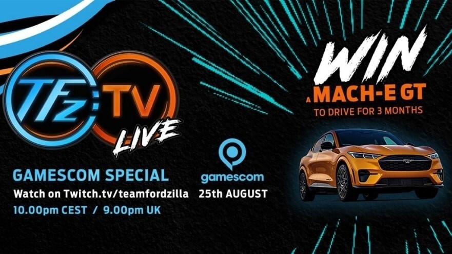 Team Fordzilla è pronto per il liveshow al Virtual Gamescom 2021: in palio una Mustang Mach-E GT 