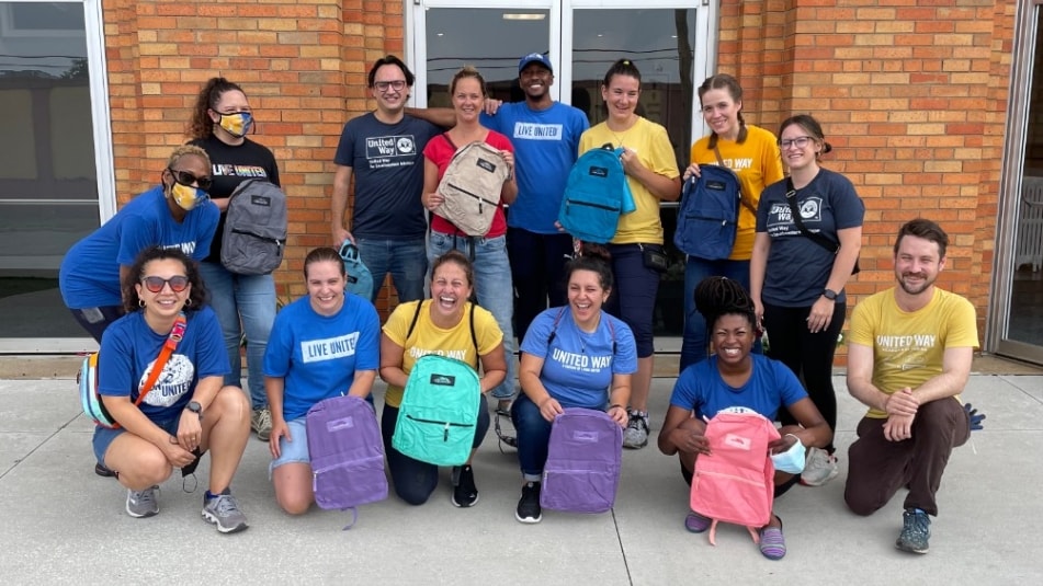 United Way backpack distribution in Detroit