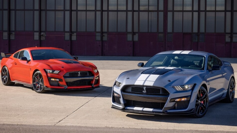 2022 Ford Mustang Shelby GT500 (Code Orange) and Shelby GT500 Heritage Edition 